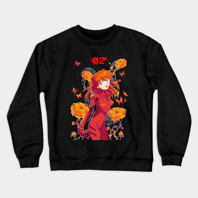 Red Bloom and Best Pilot Crewneck Sweatshirt by stingi